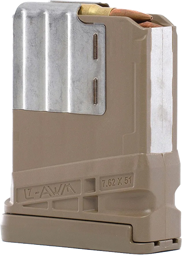 LANCER MAGAZINE L7AWM SR-25 7.62X51 5RD OPAQUE FDE GEN - View 2