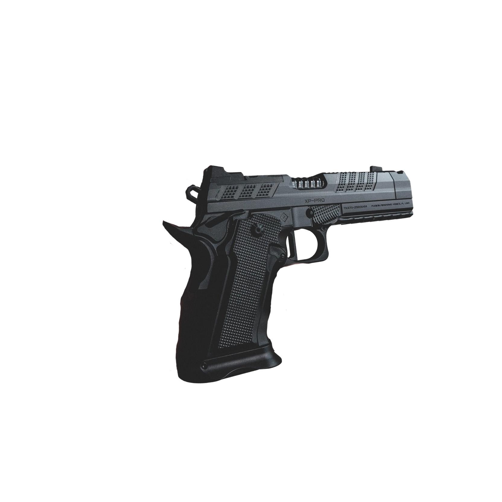 FUSION XP COMPED 4.6" BLK THUMB REST DBL STK MAG 2 GLK Mags, Tenifer & QPQ Finish, Optic Ready, Milled Trigger, Steel Frame Compensated, Thumb Rest - View 2