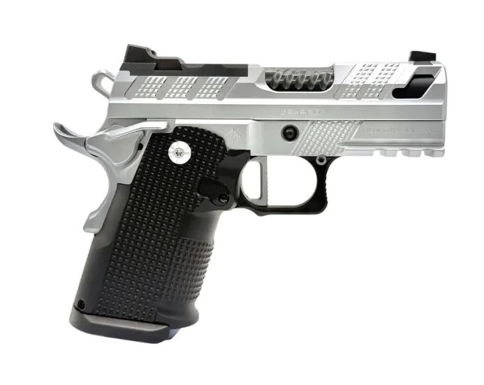 FUSION XP 3C COMPACT 3" CHROME DBL STK GLK MAG 2 GLK Mags, Tenifer & QPQ Finish, Optic Ready, Milled Trigger, Steel Frame - View 2