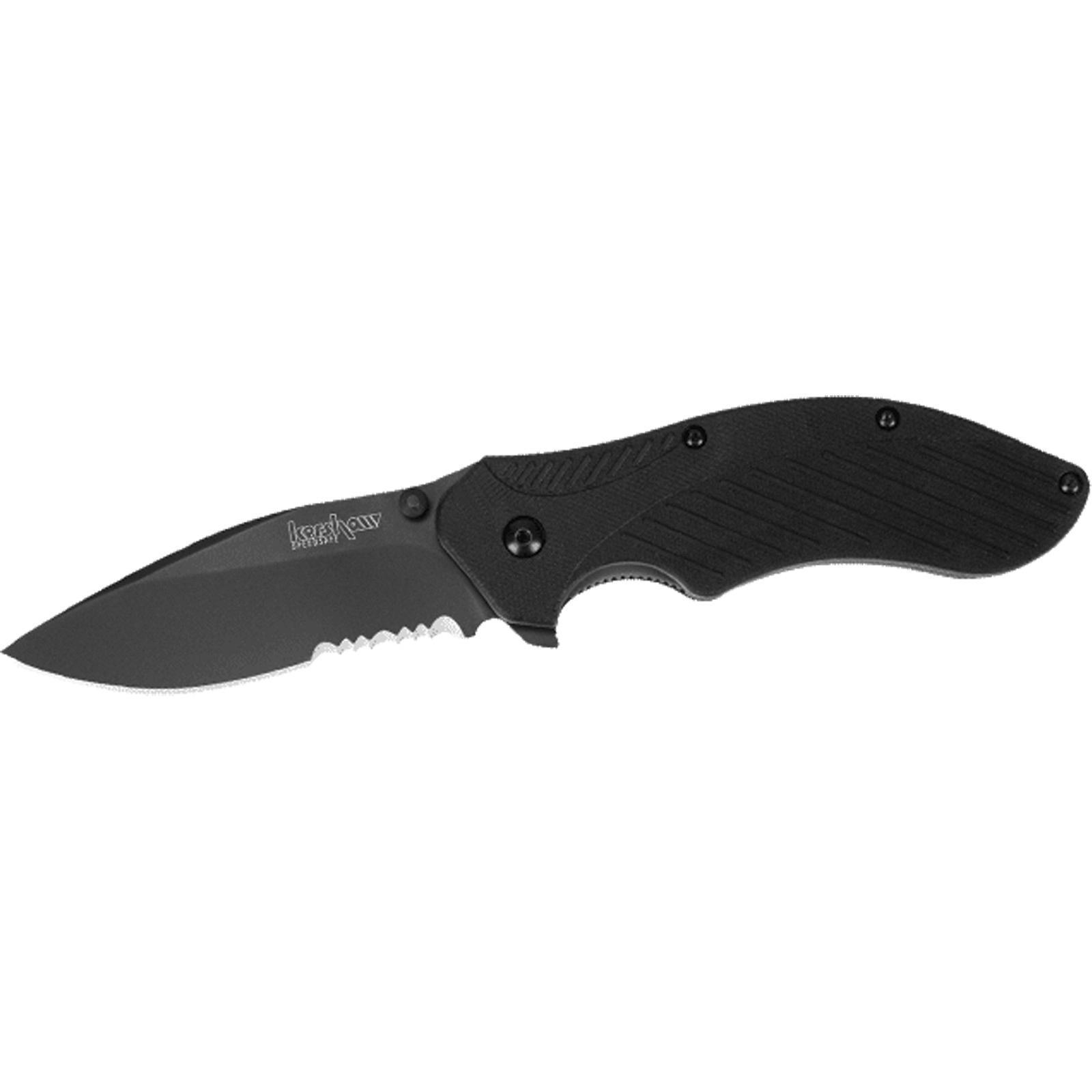 Kershaw 1605CKTST Clash 3.1" Part Serrated Folding Knife Black Handle - View 2
