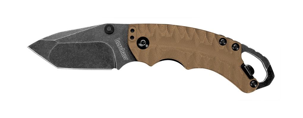 Kershaw 8750TTANBW Shuffle II Knife 2.6" Blackwashed Tanto Blade Tan Handle - View 2