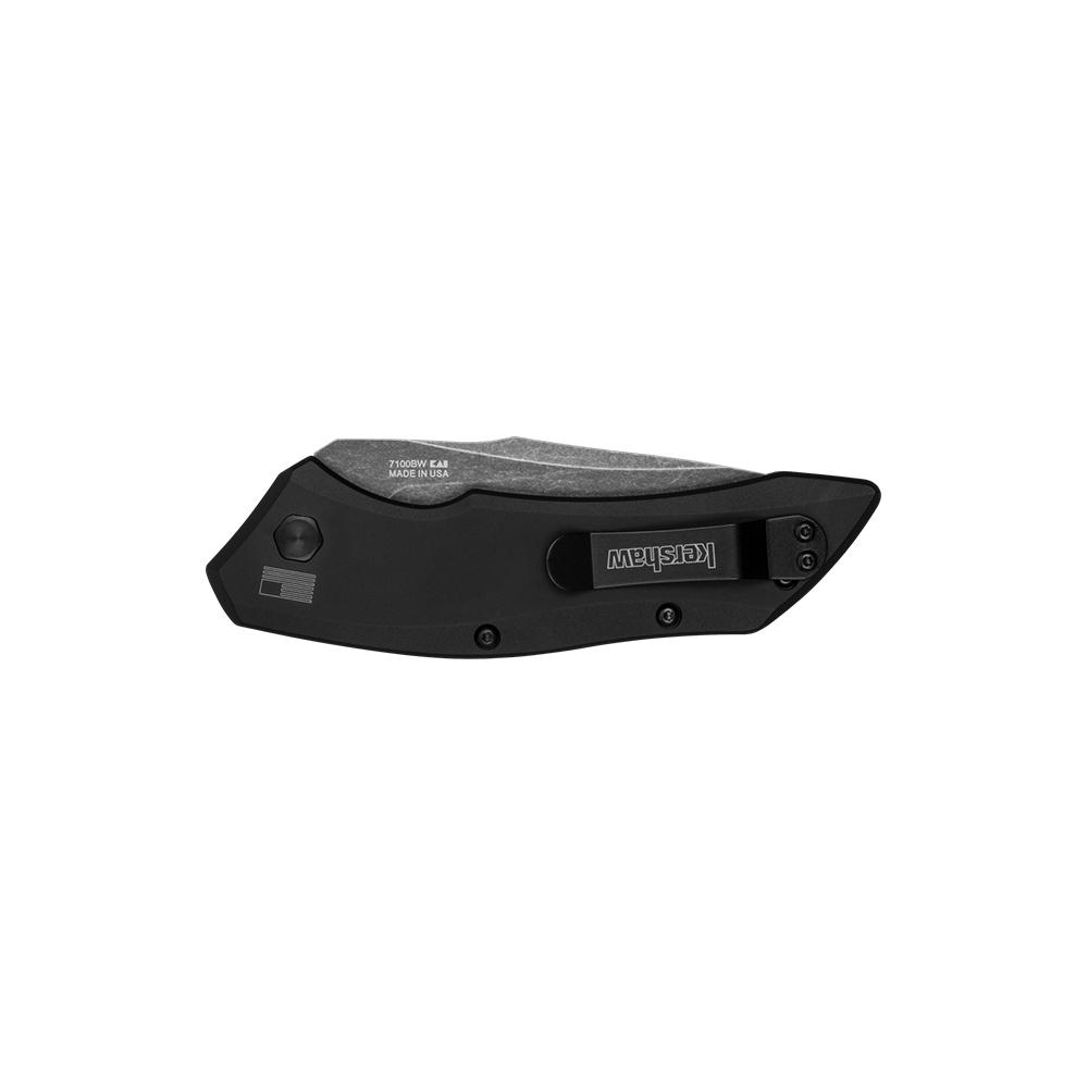 Kershaw 7100BW Launch 1 BlackWash Automatic Knife 3.4" Clip Point - View 2