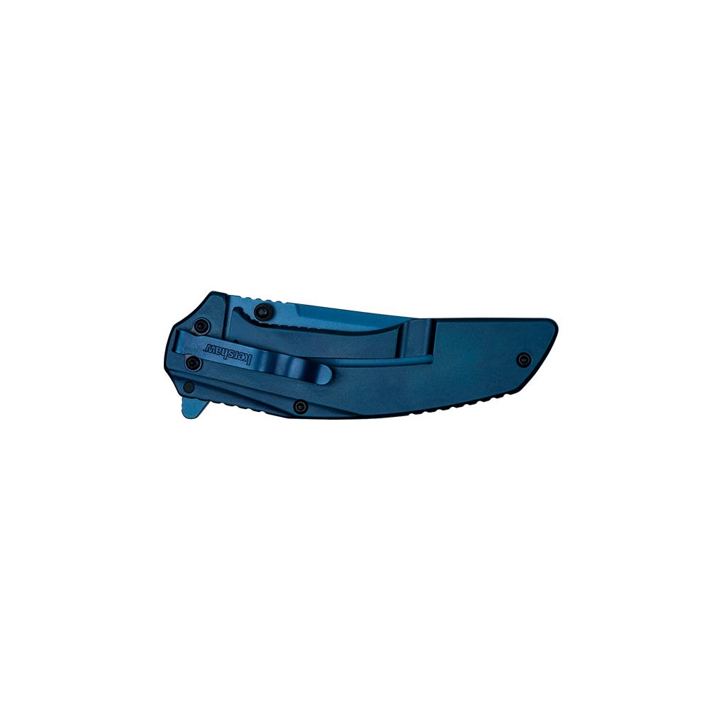 Kershaw 8320 Outright Knife Blue Scales CF Inlays - View 2