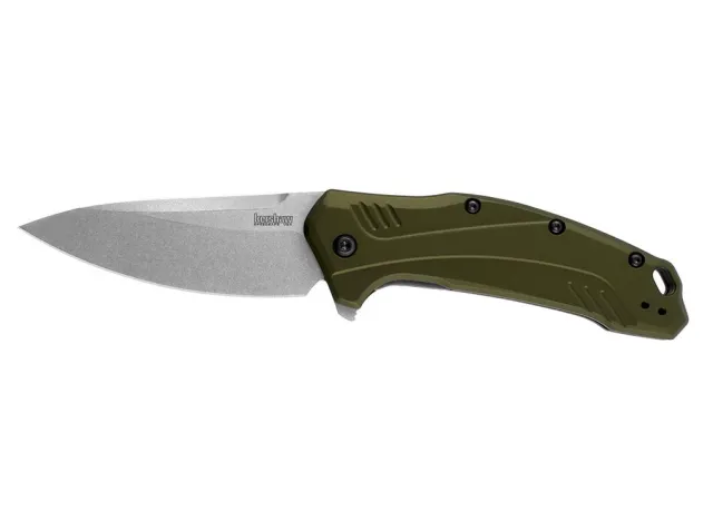 Kershaw 1776OLSW Link 3.25" 20CV Blade Olive Scales - View 2