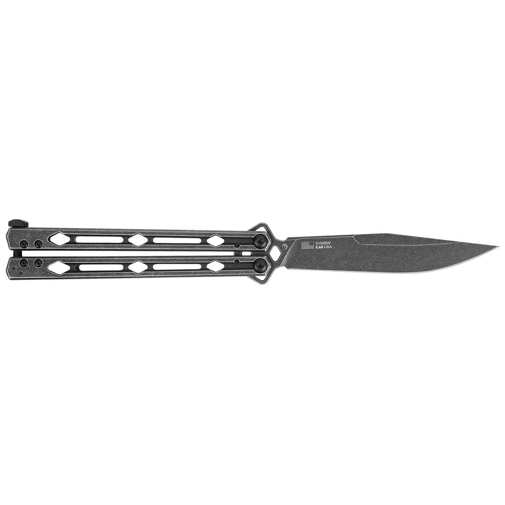 Kershaw 5150BW Lucha 4.6" Butterfly Knife Sandvik 14C28N Steel - View 2
