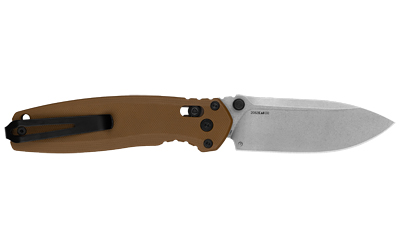 Kershaw 2052 Broadside 3.5" Drop Point Plain Blade Brown Handle - View 3