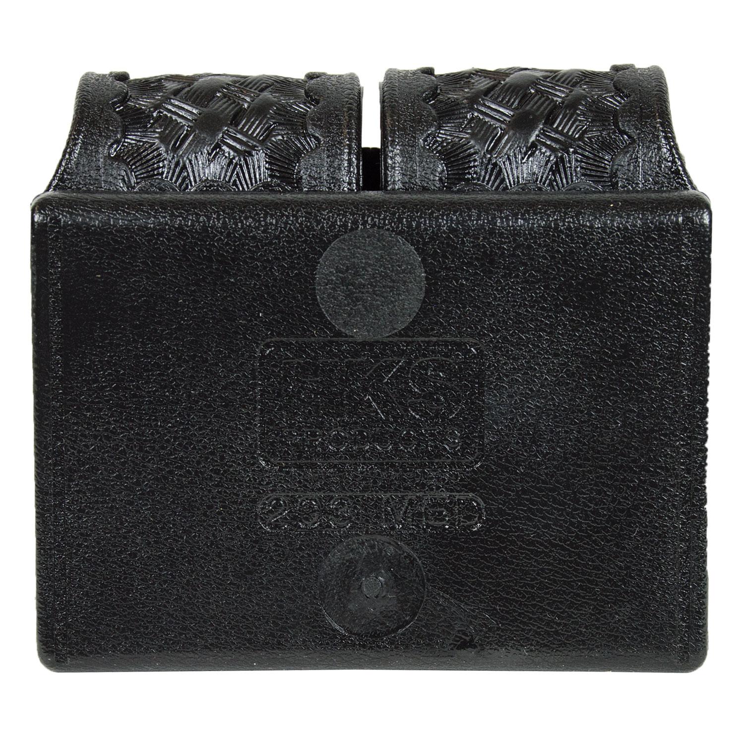 HKS 203BMBN Speedloader Case Black Hytrel Double Medium 2.25 in Belt Loop - View 2