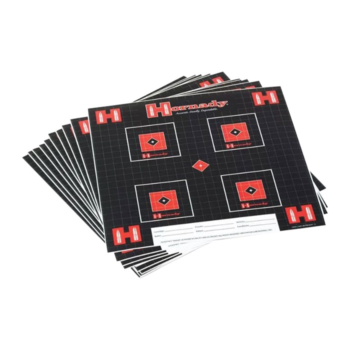 Hornady 9963 Lock-N-Load Target Paper 10 Pack Half-Inch Grid Black Red Whit - View 2
