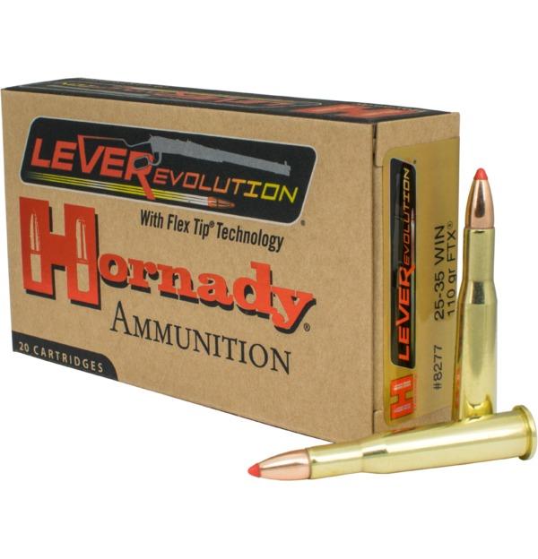 Hornady 8277 LEVERevolution Hunting 25-35 Win 110gr FTX 20 Per Box/10 Cs - View 2