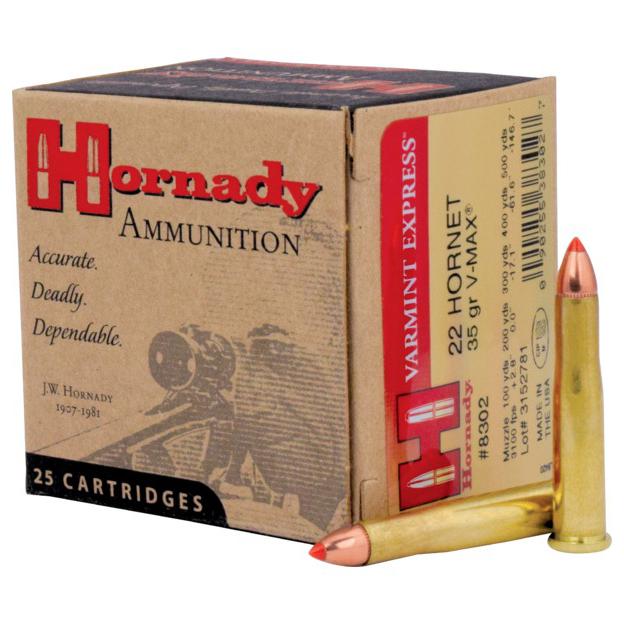 Hornady 8302 Varmint Express 22 Hornet 35 Grain V-Max 25 Rounds - View 2