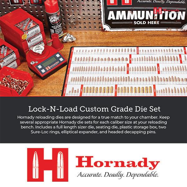 Hornady 546358 Custom Grade Series I 2-Die Set for 308 Win - Sizing/Seater - Qty: 2/EA - Weight: 1.40 lbs - View 2