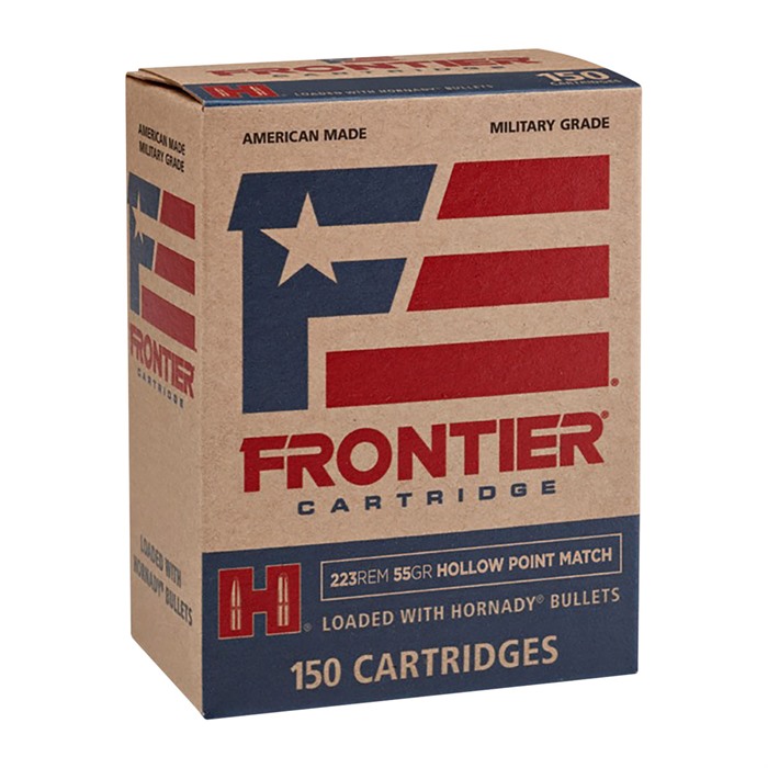 Hornady Frontier 223 Remington 55 Gr HP Match 150 Rounds Brass Cases - View 2