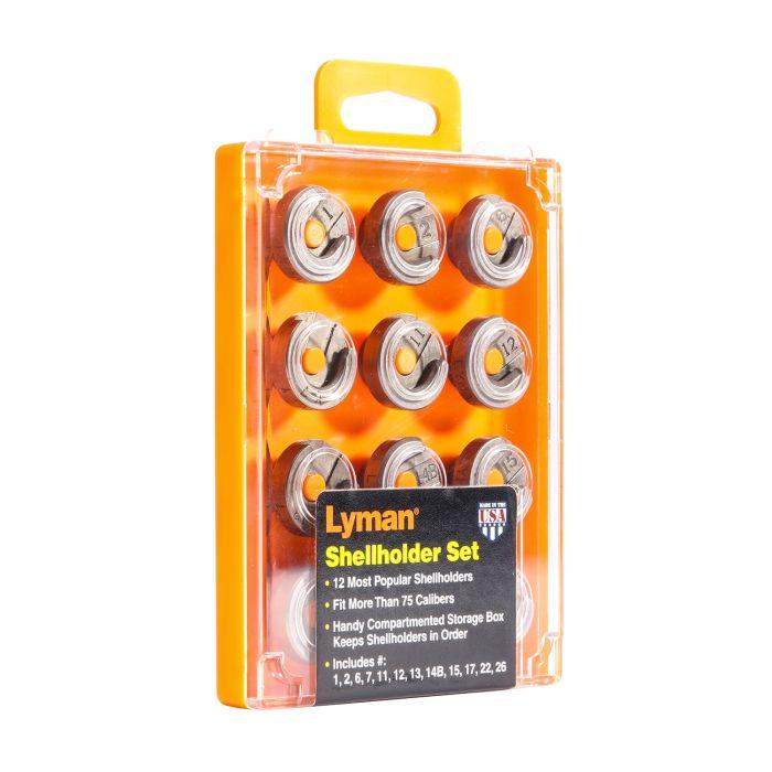 Lyman Shellholder Set - Fits 75+ Calibers - 12 Piece Steel Set - View 2