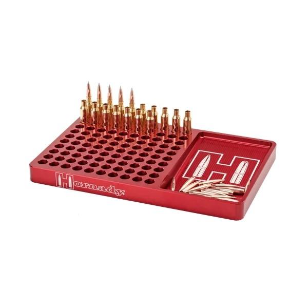 Hornady 480043 Reloading Block Red Aluminum 100rd 308 Win/6.5 Creedmoor - View 2