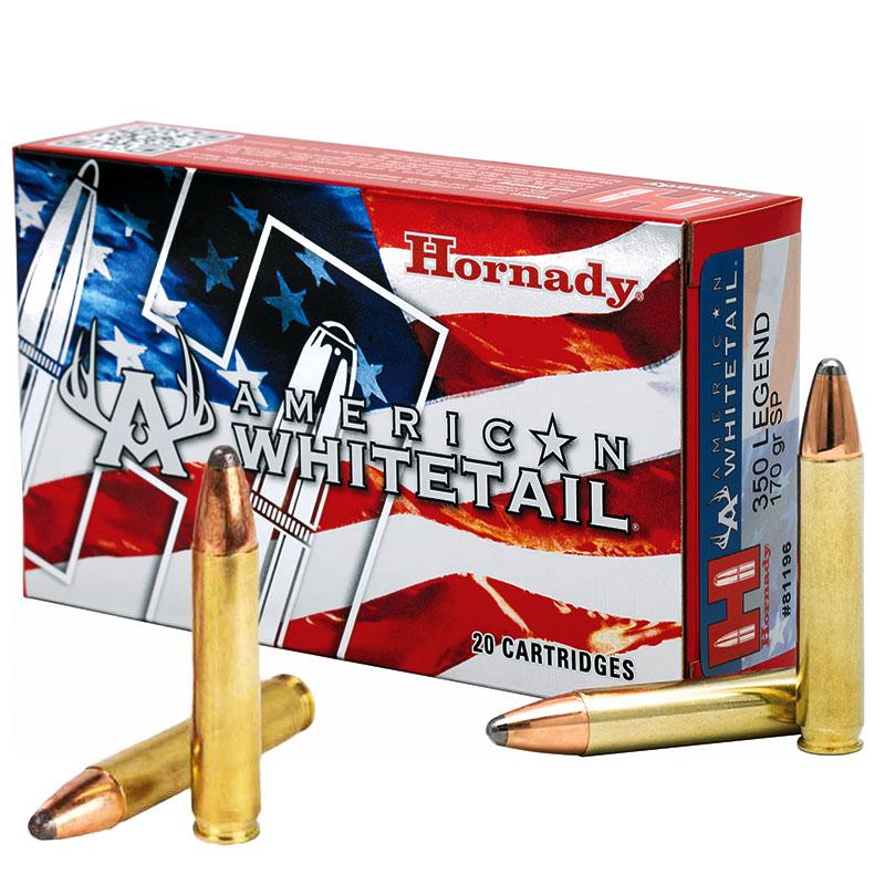 Hornady 81196 American Whitetail 350 Legend 170 gr InterLock Ammo - 20 Per Box/10 Cs - 2200 fps - 1827 ft/lbs - View 2