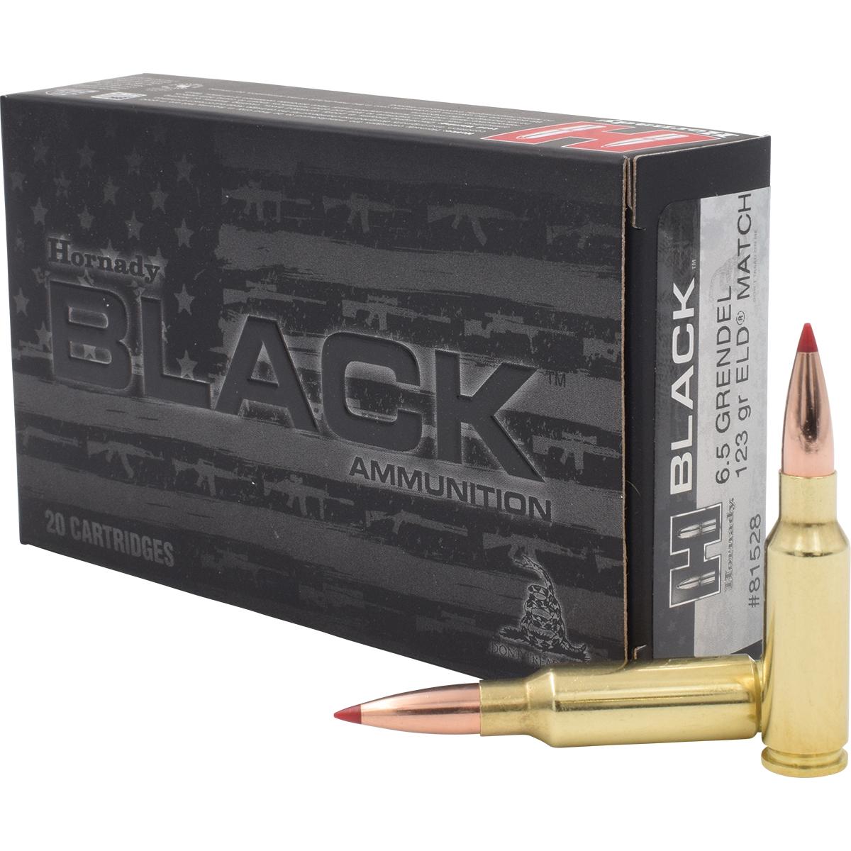 Hornady 81528 Black Target 6.5 Grendel 123 gr ELD-M 20 Per Box/ 10 Cs - View 2