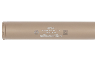 Gemtech GM-22 Rimfire Suppressor .22 LR 5" Length 1" Diameter Aluminum - View 2