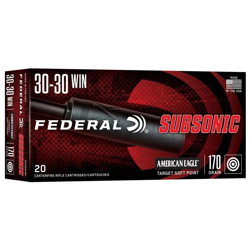 FEDERAL 30-30 WIN 170GR SP SUBSONIC 20RD - View 2