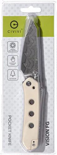 CIVIVI Vision FG 3 In Damascus Blade Ivory G10 Superlock - View 2