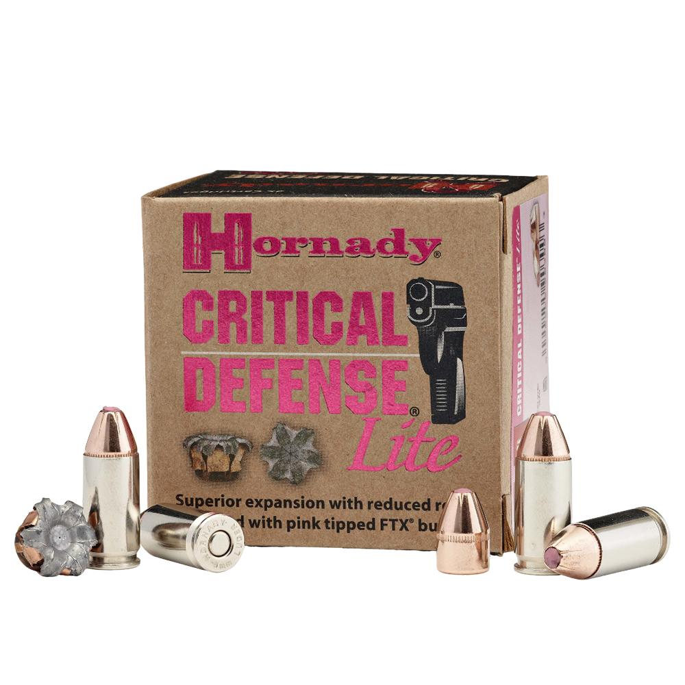 Hornady 90240 Critical Defense Lite 9mm Luger 100 gr 1125 fps Hornady FTX 25 Bx/10 Cs - View 2