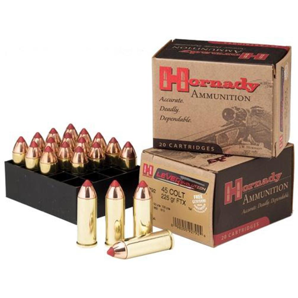 Hornady LEVERevolution 45 Colt 225 Grain FTX 20 Rounds Brass Case - View 2
