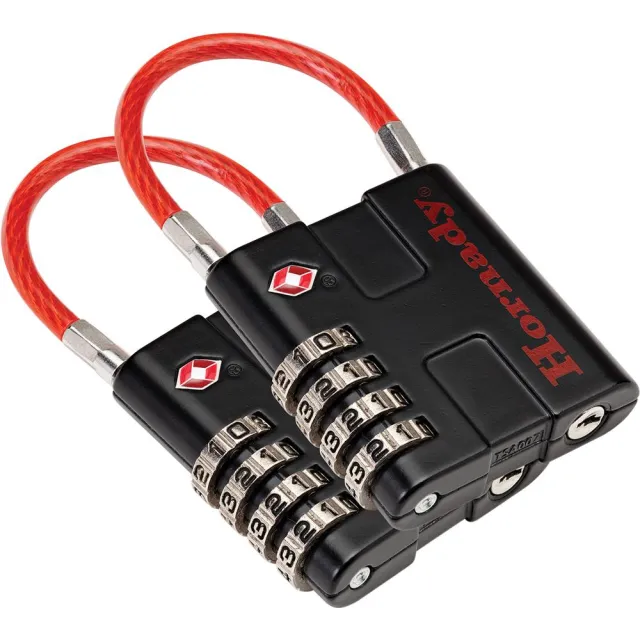 Hornady 96022 Rapid Safe TSA Lock Open Combination Black/Red 2 Pk *Worn - View 2