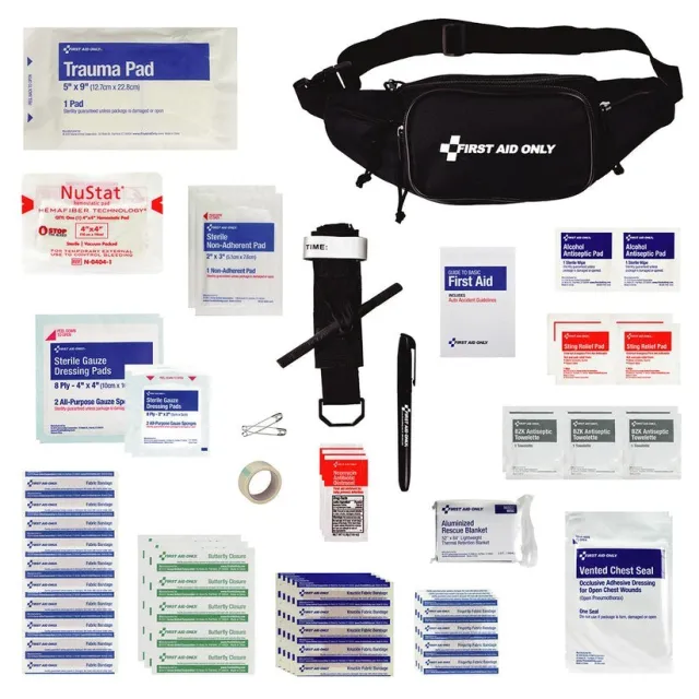 Pachmayr 91493 Pac-Kit 47-Piece Medical Fanny Pack First Aid Kit Black - View 2