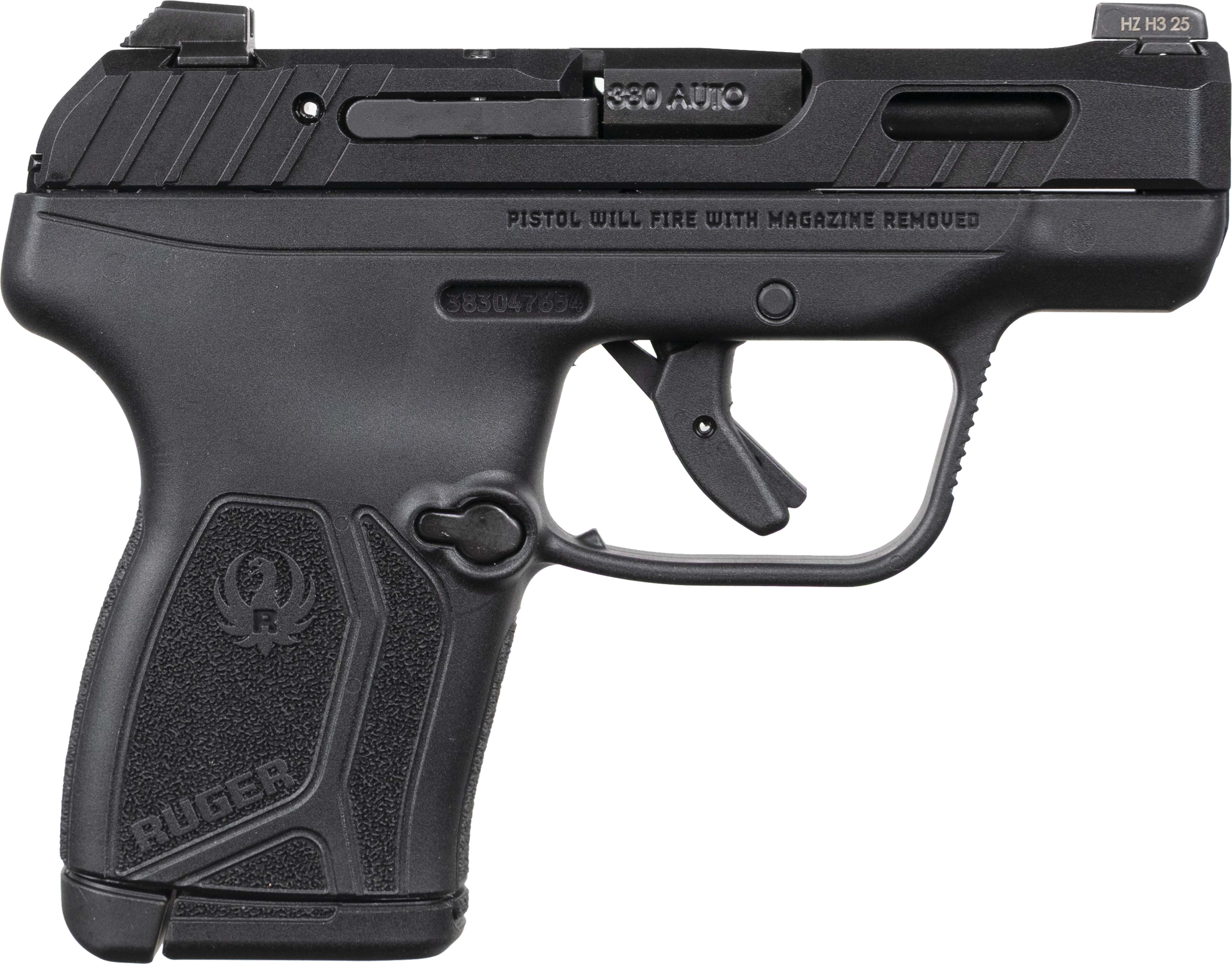 Ruger LCP LCP 380 Auto Finger Grip Ext Floorplate 10+1 2.800 Black Alloy Steel - View 2