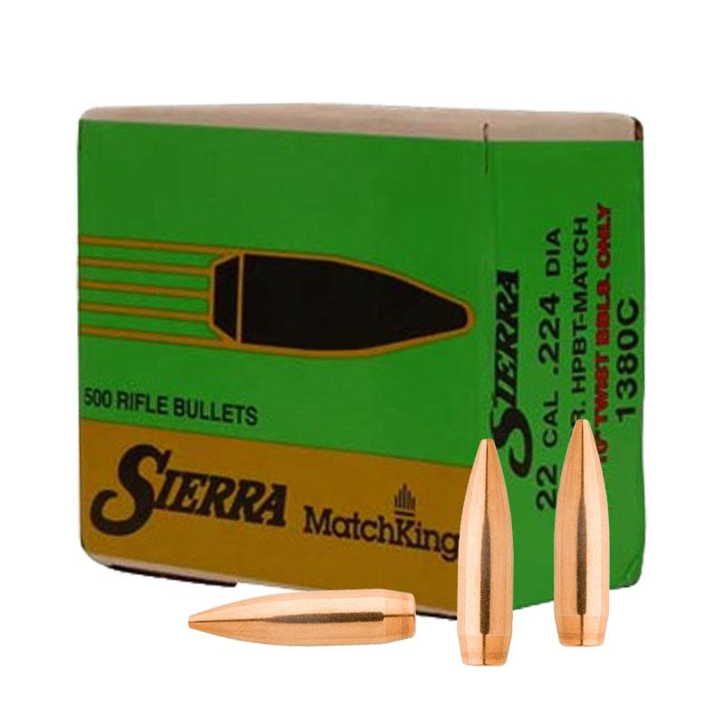 Sierra MatchKing Bullets (500/ct) .22 cal .224 69 gr HPBT MATCH - Designed for Service Rifle competition in the M16A2/AR-15A2. - View 2