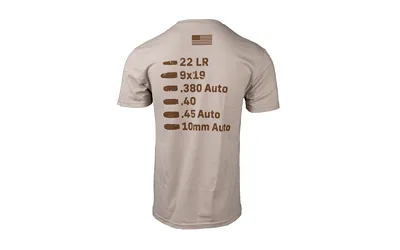Glock AP96375 Caliber Tee XL Tan - View 3