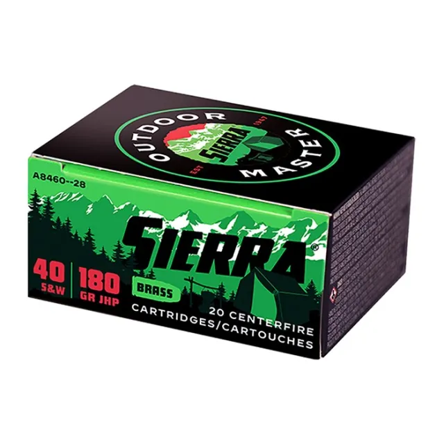 Sierra A8460 Outdoor Master 40 S&W 180gr JHP Ammo 20 Rounds - View 2