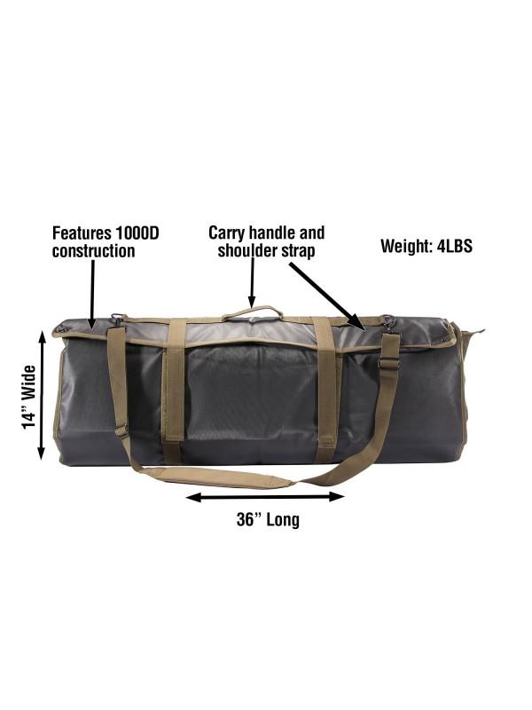 Lyman Tac-Mat HD 7837852 1000D Nylon 36-87 in Black Adjustable Length - View 2