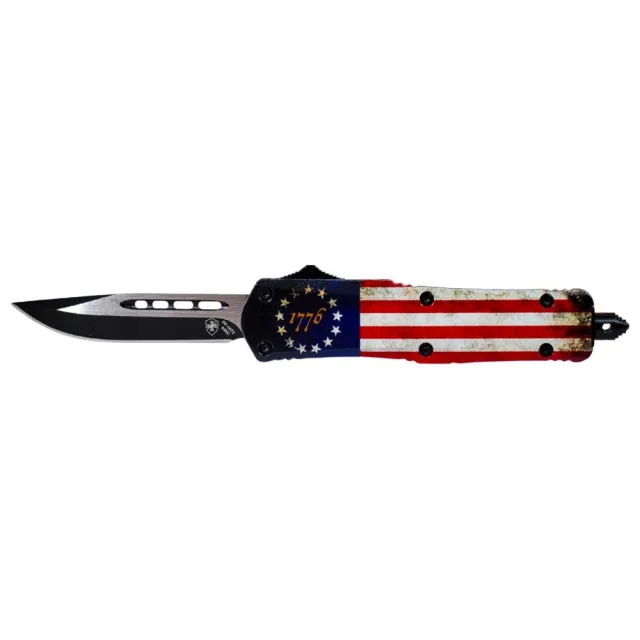 Templar SBRF331 1776 Gen II OTF Knife 2.69" 440C Blade Betsy Ross Handle - View 2