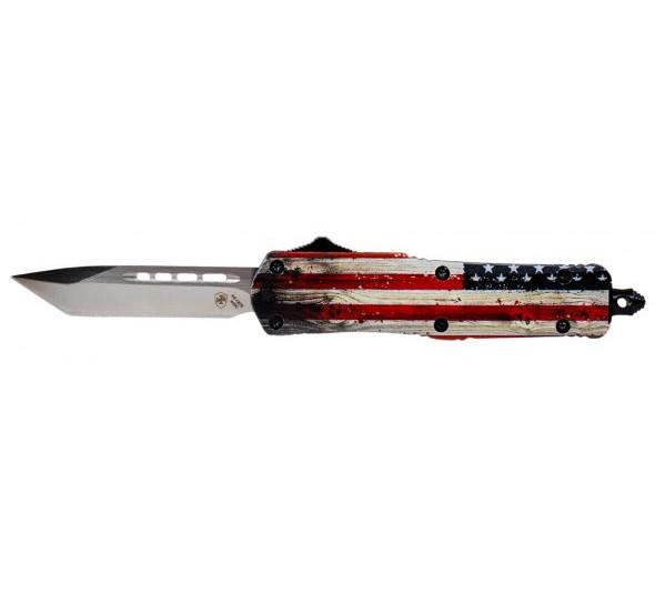 Templar Knife SWUS232 Gen II Wood US Flag Small 2.69" OTF Tanto Plain... - View 2