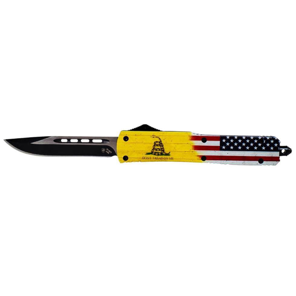 Templar MDTOM331 Gen II OTF Knife 3.5" 440C SS Blade Yellow Handle - View 2