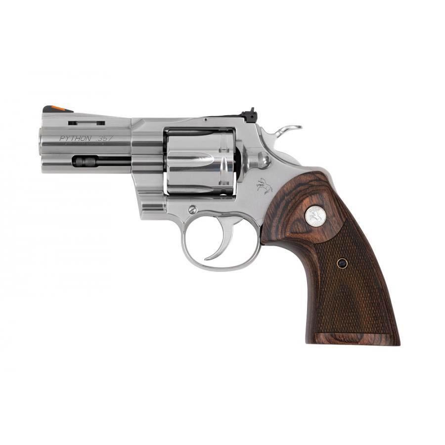 Colt Python Revolver .357 Magnum 3" Barrel Stainless Walnut Grip - View 2