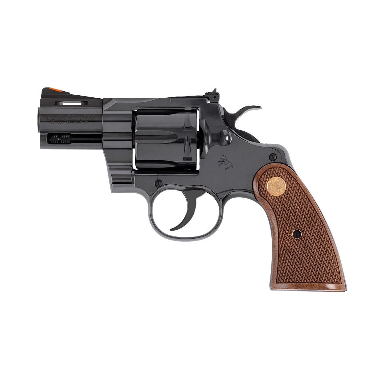 Colt Python BP2WTS 357MAG 2.5" Blued Walnut Gold Medallion - View 2