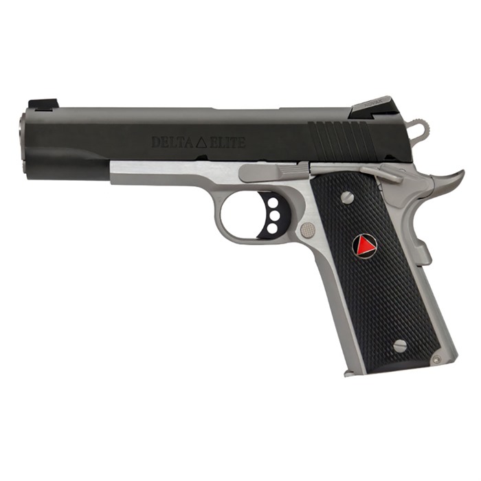 Colt Mfg O2020XETT 1911 Delta Elite 10mm Auto, 5" Barrel, 8+1 Capacity, Stainless Steel Finish, Black Carbon Slide, Delta Medallion Grip - View 2