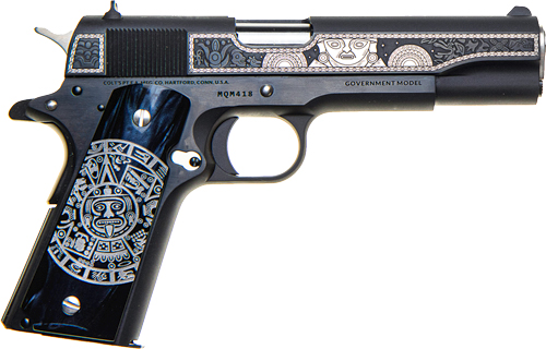 Colt O1911C38MQM 1911 Mama Quilla .38SUP Blued/Gold TALO Edition - View 2