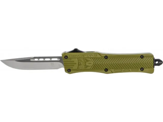 CobraTec CTK-1 SODCTK1SDNS 2.75" D2 OTF Knife OD Green Aluminum Handle - View 2