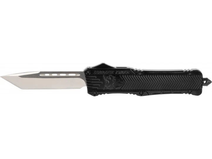 CobraTec LBCTK-1LTNS 3.9" Tanto D2 Steel OTF Knife Black Handle - View 2