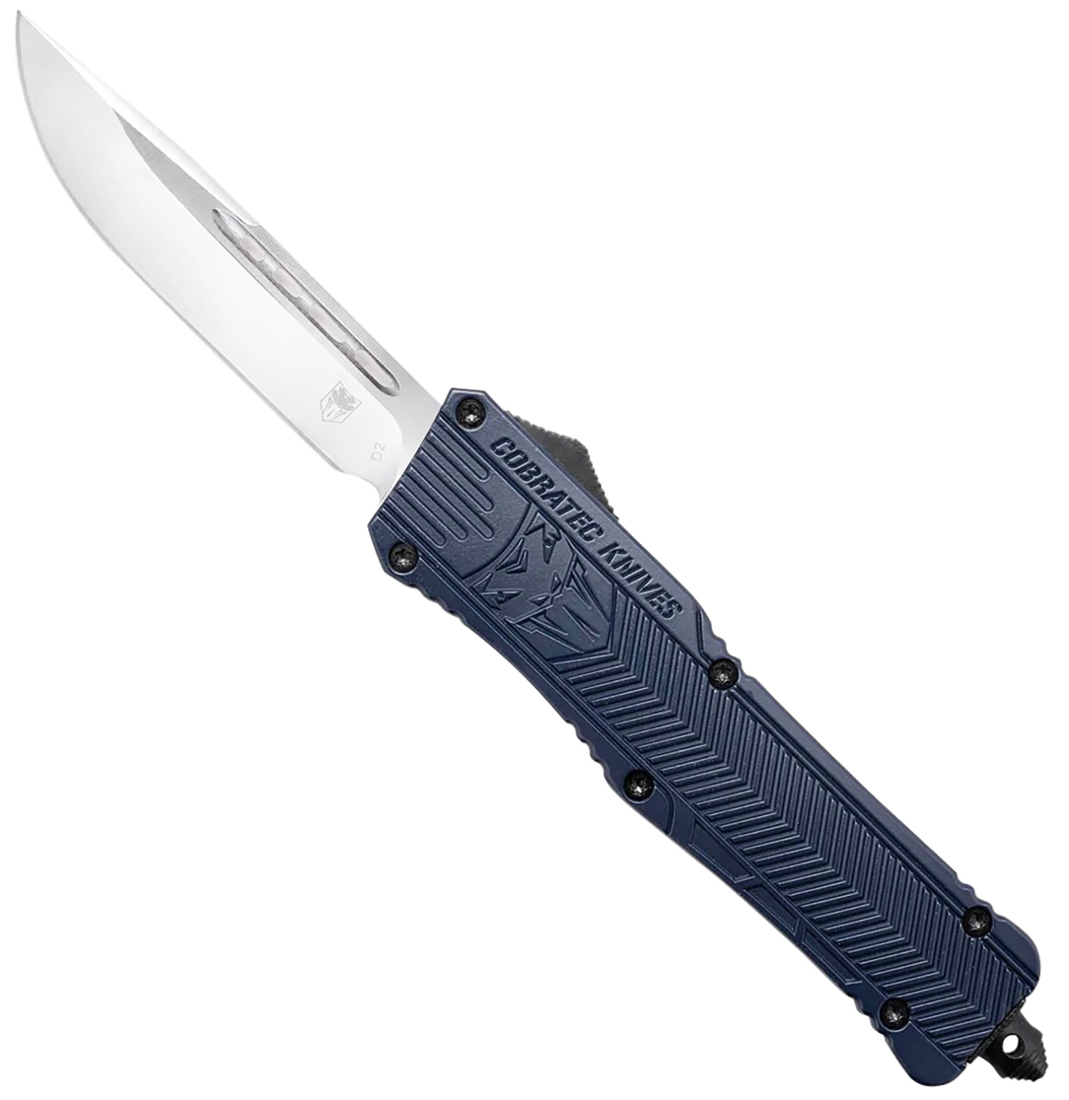CobraTec LNYCCTK1LDNS CTK-1 Large 3.75" OTF D2 Blade NYPD Blue Handle - View 2