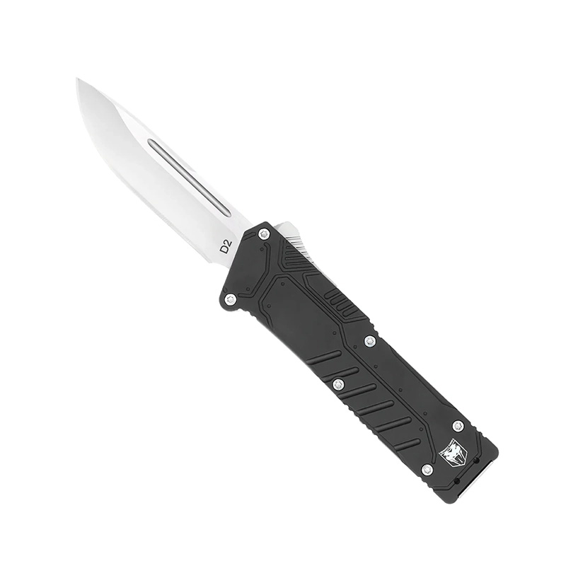 CobraTec BLKSFDNS Special Forces OTF Knife 3.25" D2 Steel Blade Black - View 2