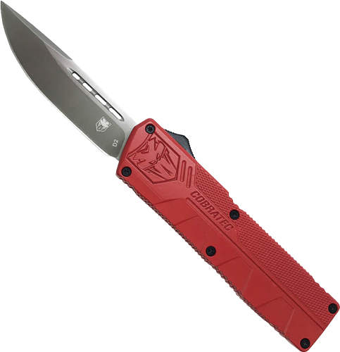 Cobratec RDCTLWDNS Lightweight OTF Knife Red 3.25" Drop Point - View 2