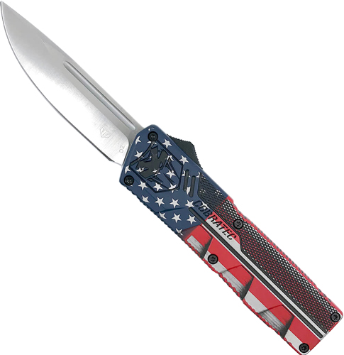 CobraTec AFCCTLWDNS Lightweight American Flag D2 Steel OTF Knife 3.25" - View 2