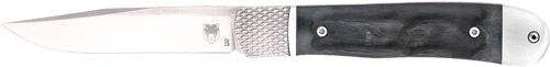 CobraTec CTTHRBLK Trapper 3.125" D2 Steel Hidden Release Black Bone Scales - View 2