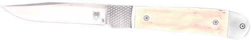 CobraTec CTTHRWT Trapper 3.125" D2 Steel Hidden Release White Bone Scales - View 2