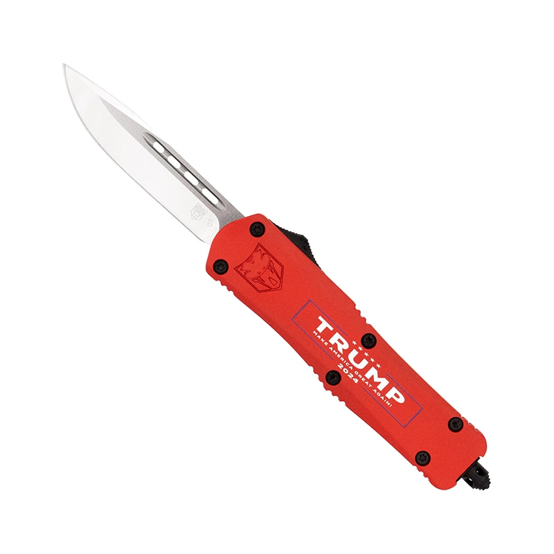 CobraTec MTRP24REDDNS OTF FS-3 Medium Trump Red Drop Point Knife - View 2