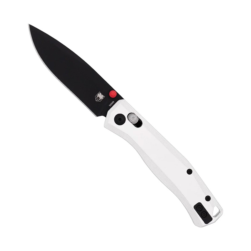 CobraTec CTRGTSIL Regent Silver Folding Knife 3.25" D2 Blade Titanium - View 2