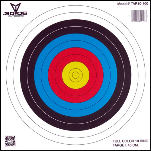 30-06 Outdoors TAR10100 10-Ring Paper Target 17"x17" 100 Pack - View 2